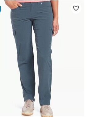 Kuhl Women's Freeflex Roll-Up Hiking Pant, Rainstorm (Blue), Size 12 Short